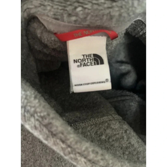 North Face Size M Womens Sweatshirt Pullover Gray Quarter Button  Gray Heather - Picture 5 of 6